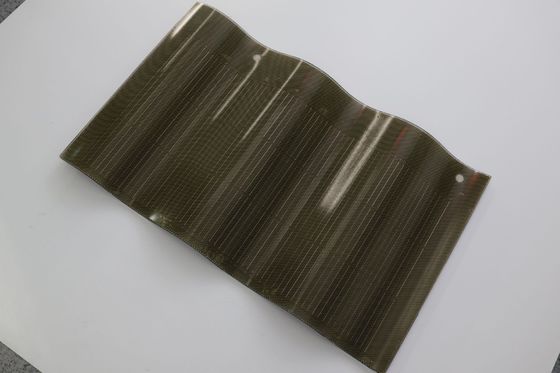 ألواح شمسية BIPV من البلاط المنحني بقدرة 50 واط باللون الأحمر، بلاط كهروضوئي معتمد من CE وتصميم منحني