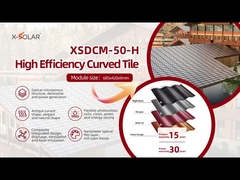 بلاطات السقف الشمسية المنحنية الخضراء بلاطات السقف الشمسية الضوئية 50W