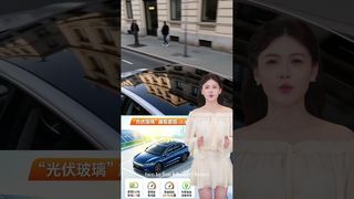 سقف سيارة مزود بالطاقة الشمسية BYD. تساعد X-SOLAR على توسيع نطاق المركبات الكهربائية ذات الطاقة الجديدة.